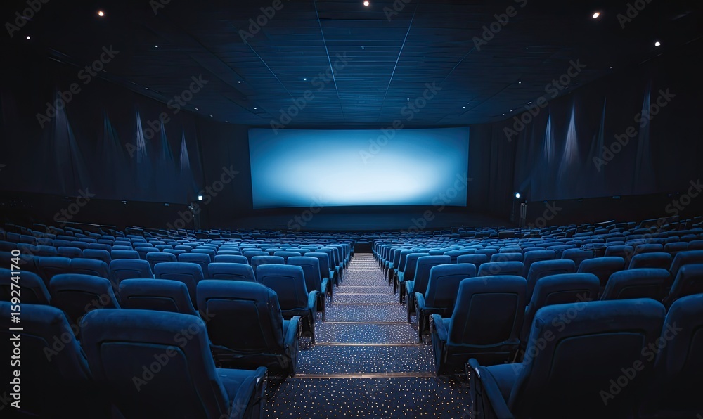 Fototapeta premium Empty movie theater auditorium (1)