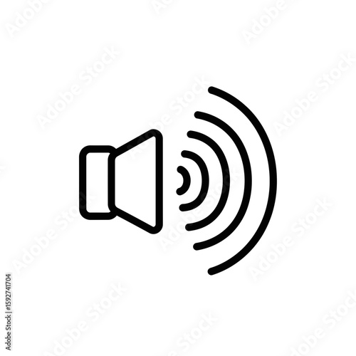 Sound wave icon symbolizing audio and music concept  