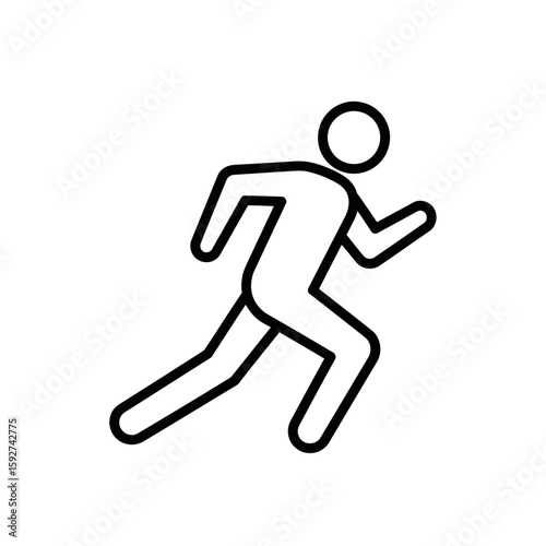 Running Person Vector Icon  