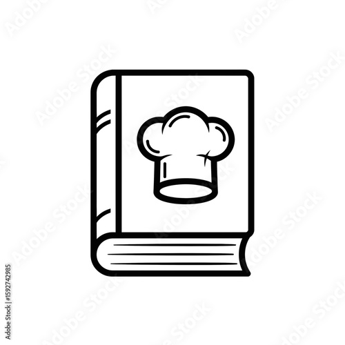 Chef's Cookbook Icon Vector Design  