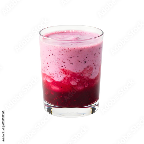 Wallpaper Mural Layered Berry Smoothie in Glass Cup. Torontodigital.ca