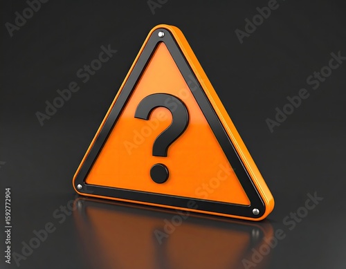 Warning sign with a question mark