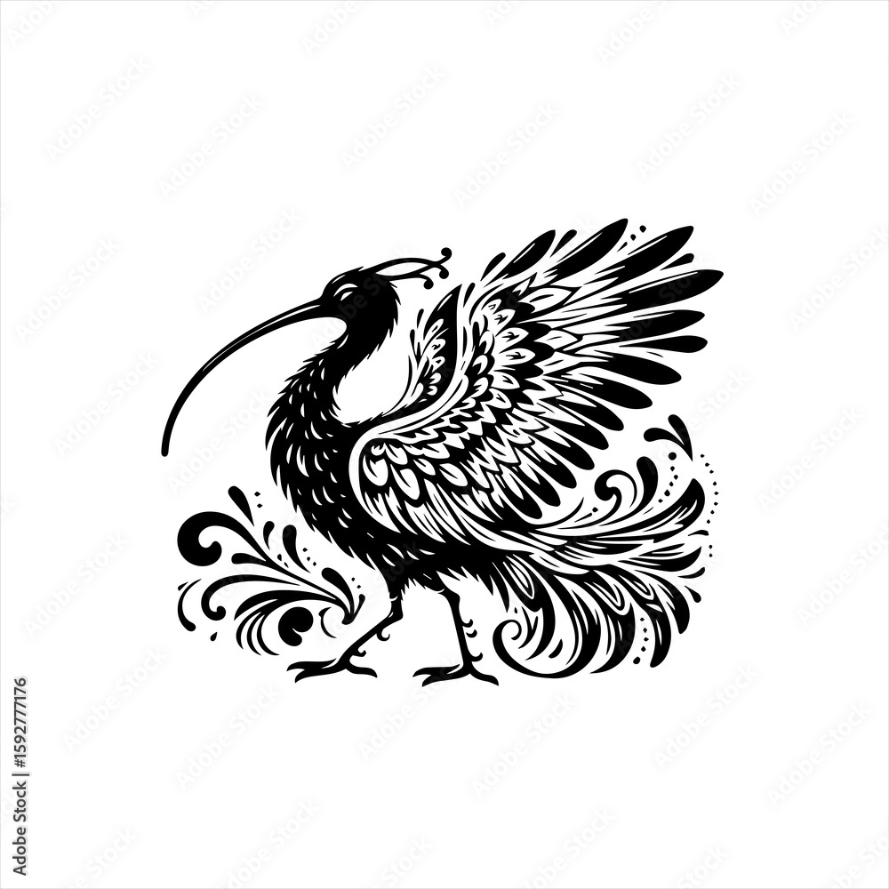Obraz premium Ibis bird illustration
