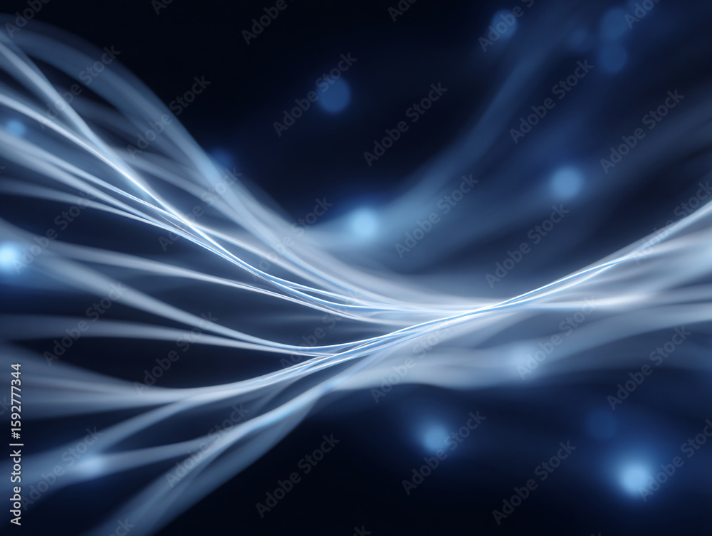 Naklejka premium Abstract lines of light with a dark backdrop creating a modern and technological look