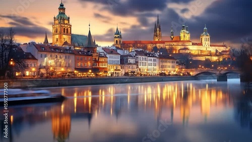 Prague's Vltava River at Dusk: Boat Tour with Castle Views