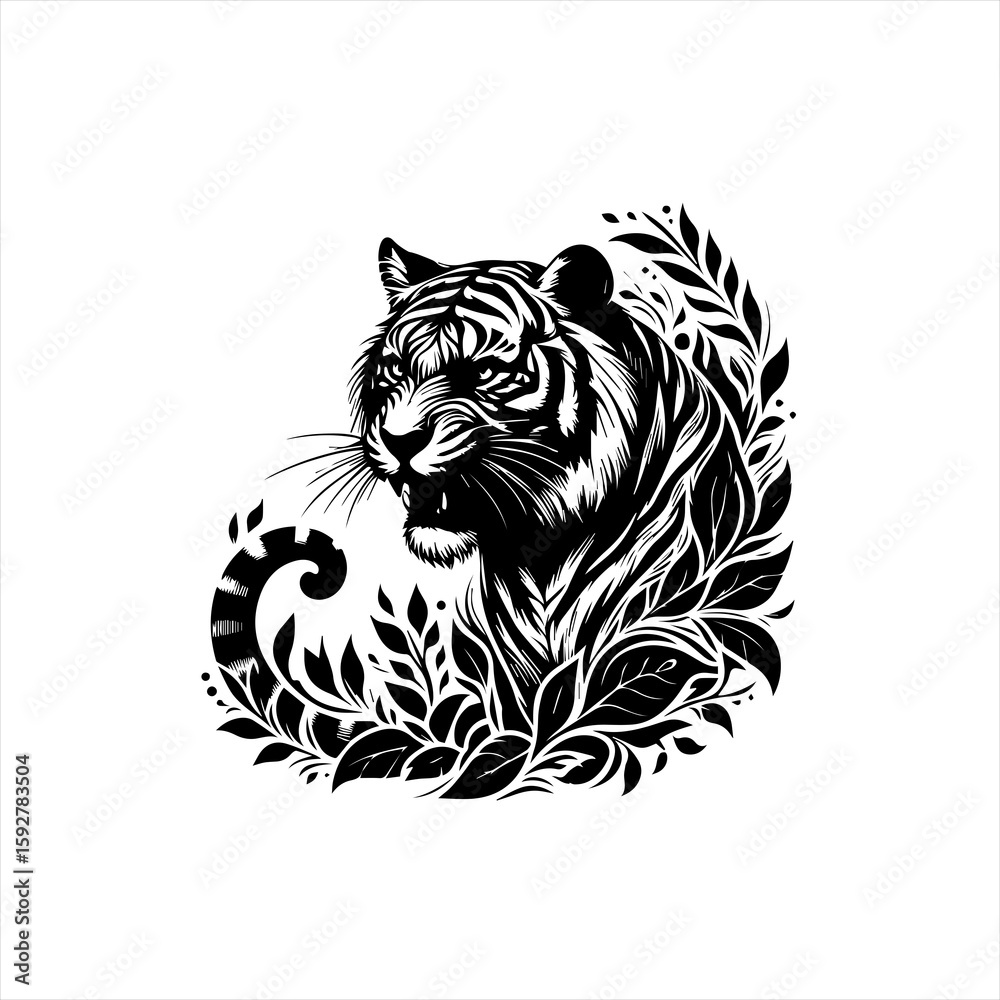 Obraz premium Tiger illustration