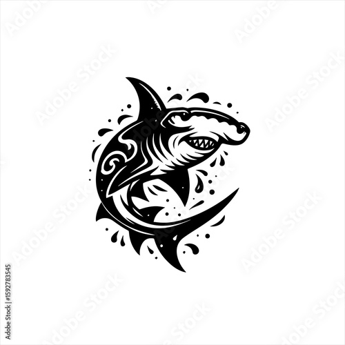 Hammerhead shark illustration