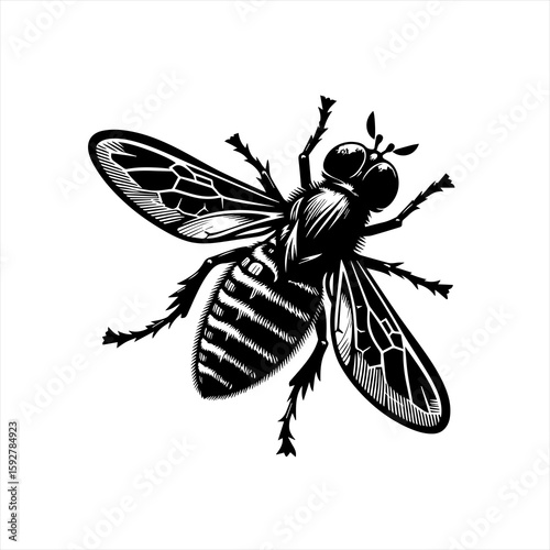 A fly illustration isolated on white