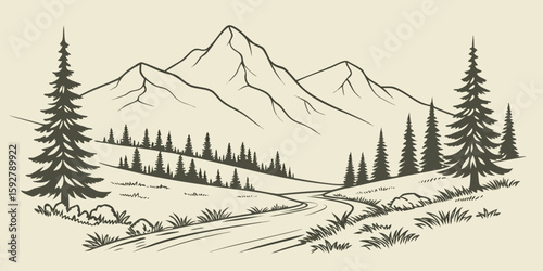 winter forest landscape