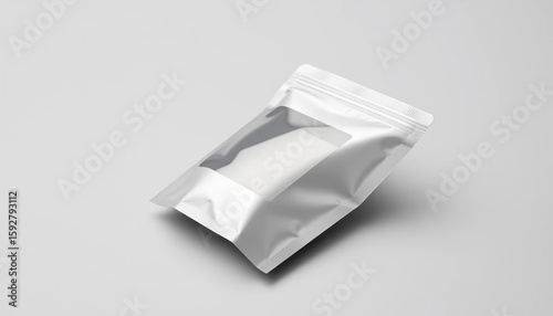Sleek blank pouch on a clear background for showcasing branding designs