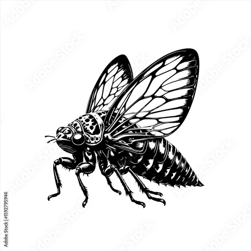 Cicada insect illustration