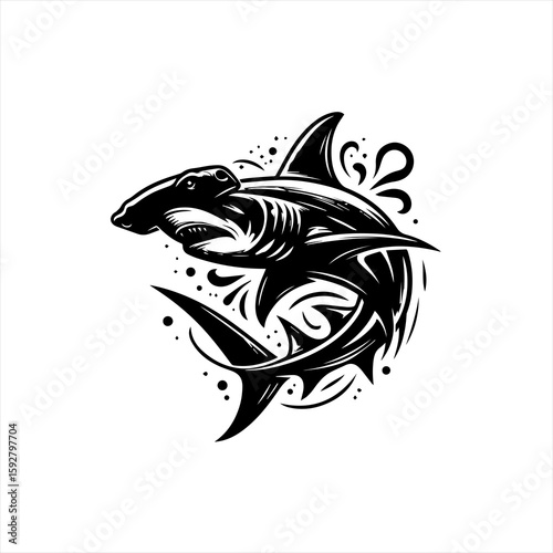 Hammerhead shark illustration