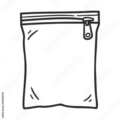 Transparent ziplock bag with seal for storage and organization
