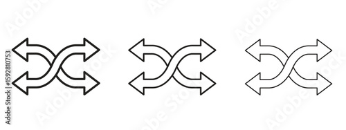 Canvastavla Versatile icon. black strokes lines vector pack for graphic work