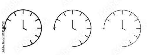 Cuadro en lienzo Past icon. black strokes lines vector pack for graphic work