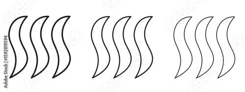 Bilde på lerret Hot icon. black strokes lines vector pack for graphic work