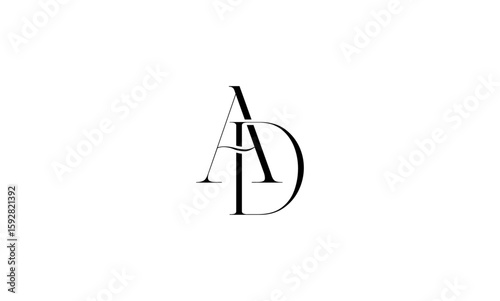 AD initial letters, monogram logo