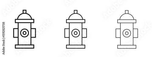 Cuadro en lienzo Fire hydrant icon