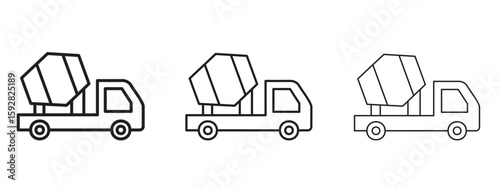 Bild auf Leinwand Cement truck icon