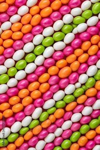 Colorful Assorted Candy Coated Chocolate - Top View