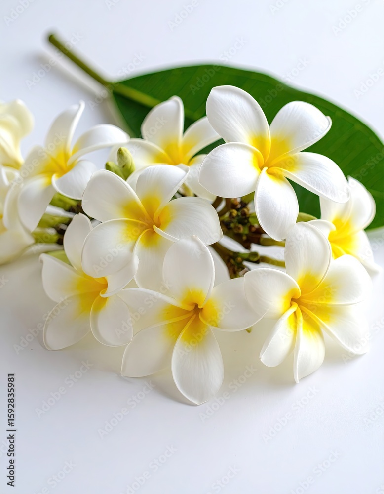 Fototapeta premium Close-up of a bouquet of plumeria flowers