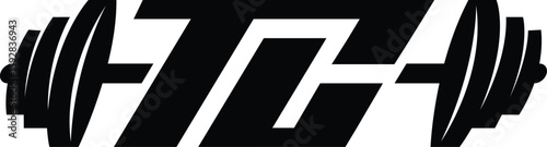 TG Fitness Logo with Barbell