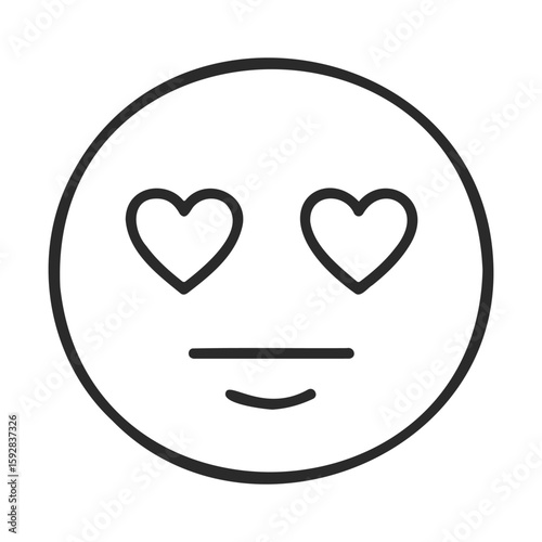 Heart-eyed emoji face with loving expression