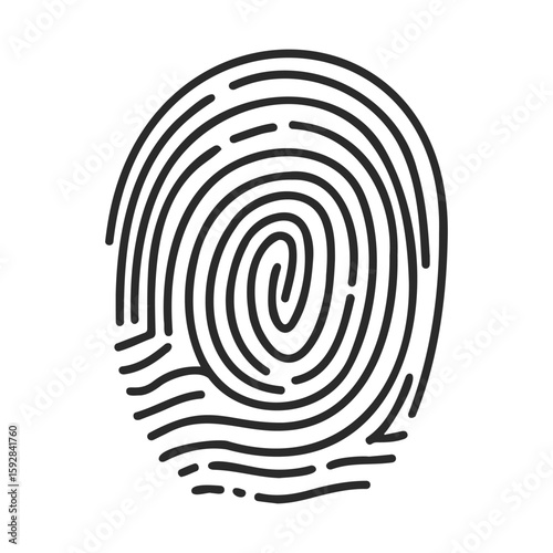 Detailed black and white fingerprint pattern illustration