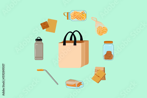 Sustainable Living Zero Waste Shopping Guide with Reusable Items
