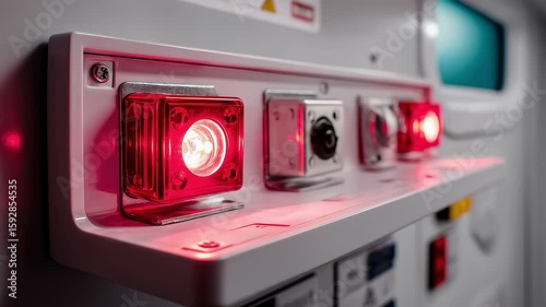 Equipment Indicator Lights Flashing System Status