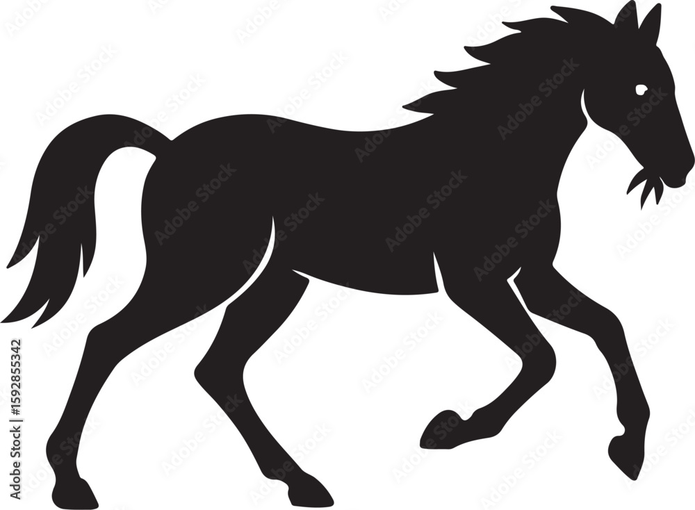 Obraz premium Horse vector art ঘোড়া 