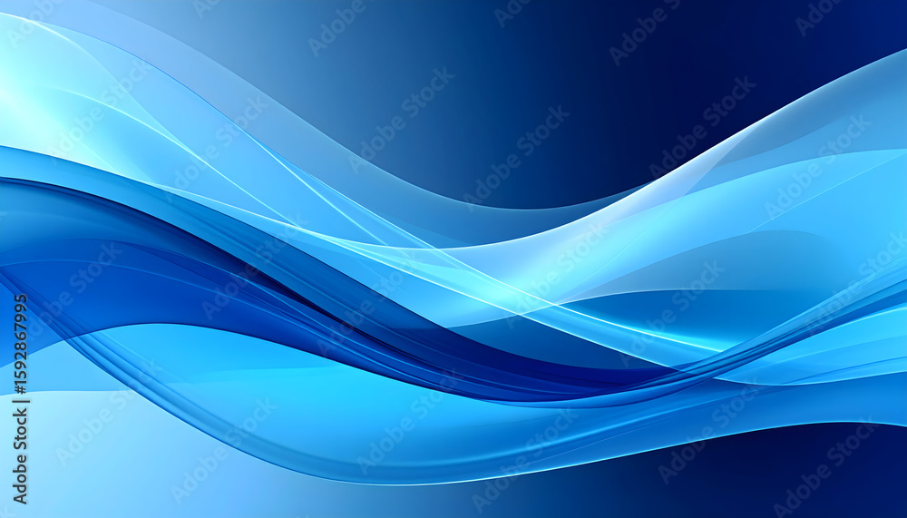 Fototapeta premium Abstract Blue Waves Background Texture