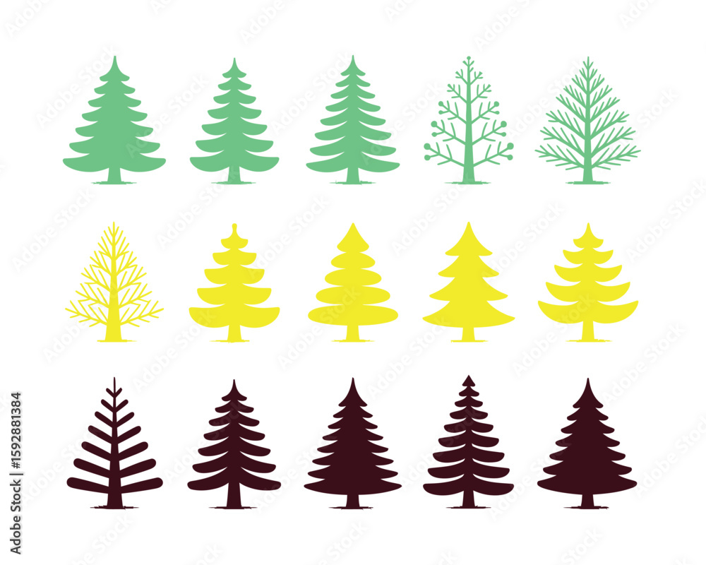 Obraz premium Christmas and pine trees