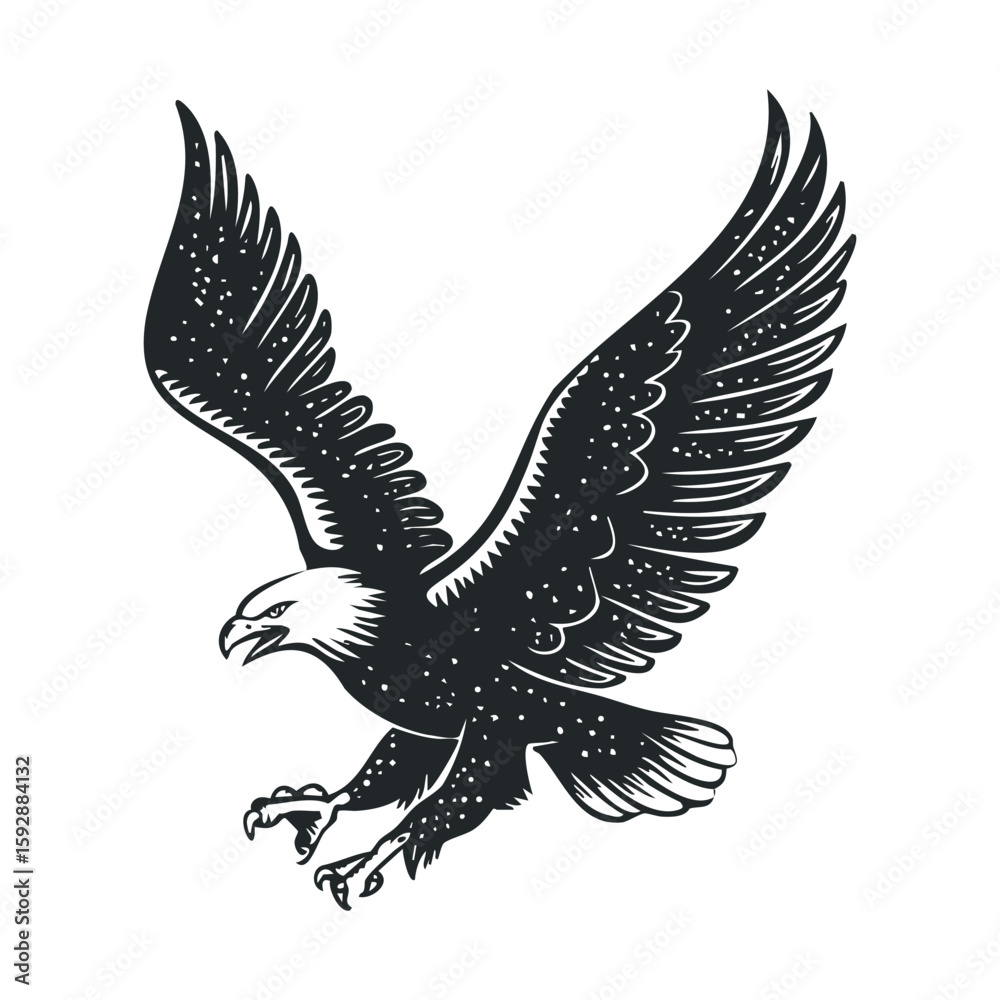 Obraz premium Elegant eagle in flight showcasing power and grace