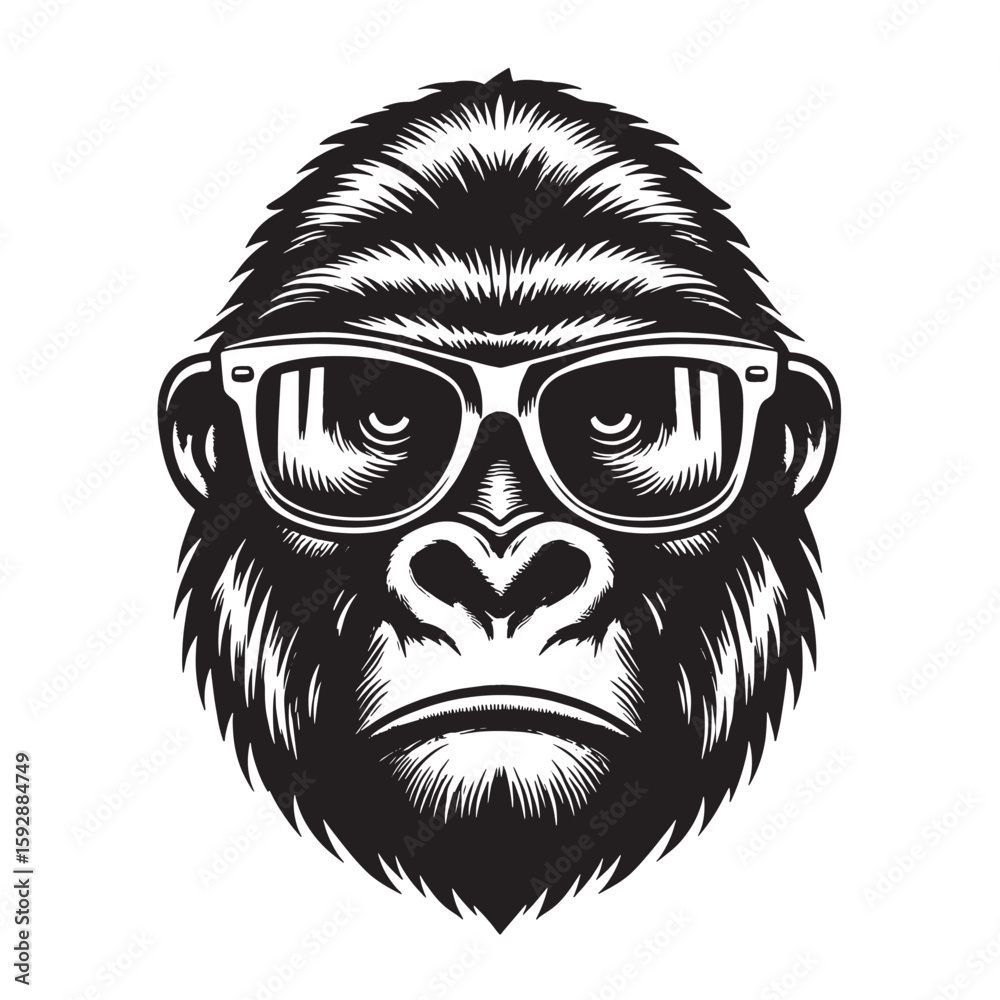 Fototapeta premium Gorilla With Glasses