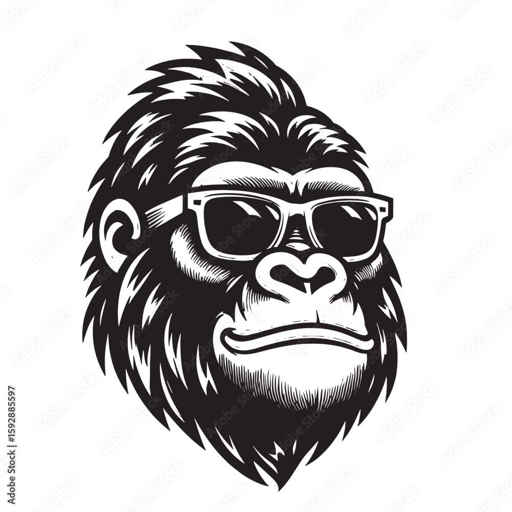Fototapeta premium Gorilla With Glasses