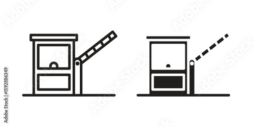 Toll road icon. concept solid and line style in black. EPS 10