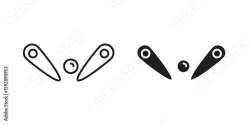 Pinball icon. concept solid and line style in black. EPS 10