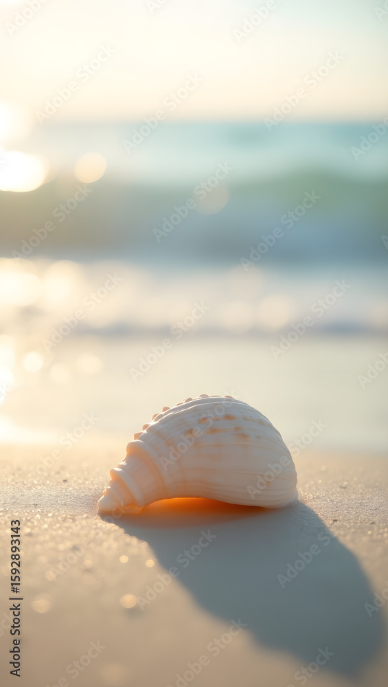 Obraz premium Seashell on a Sunny Shore