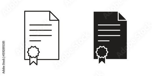 License icon. concept solid and line style in black. EPS 10