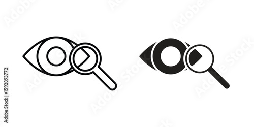 Investigation icon. concept solid and line style in black. EPS 10