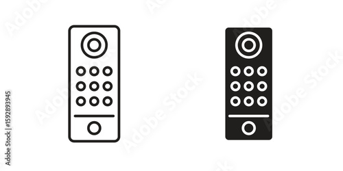 Intercom icon. concept solid and line style in black. EPS 10