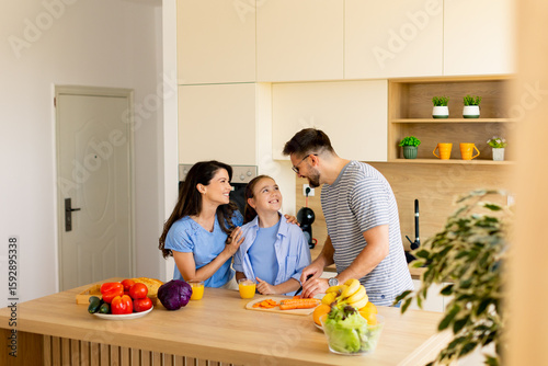 Family enjoying a joyful co...