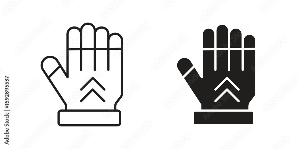 Fototapeta premium Gauntlet icon. concept solid and line style in black. EPS 10