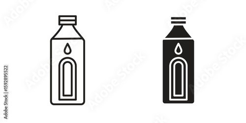 Gin icon. concept solid and line style in black. EPS 10