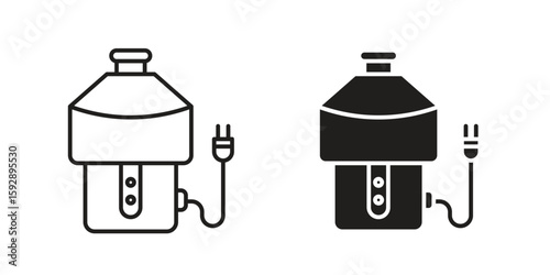 Garbage disposal icon. concept solid and line style in black. EPS 10