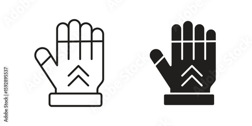 Gauntlet icon. concept solid and line style in black. EPS 10