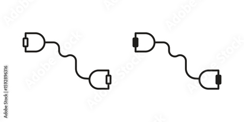 Exercise bands icon. concept solid and line style in black. EPS 10