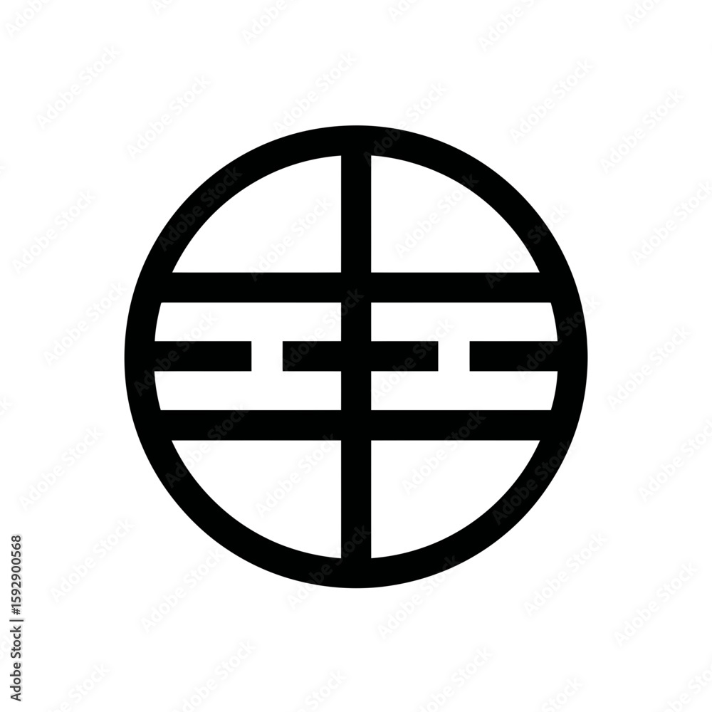 Monogram symbol combines circle crossing lines forming crest graphic design Monogram symbol combines circle crossing lines forming crest graphic design