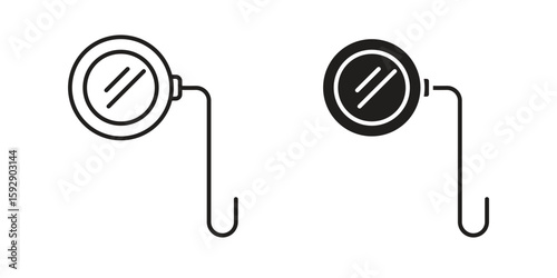 Ar monocle icon. concept solid and line style in black. EPS 10